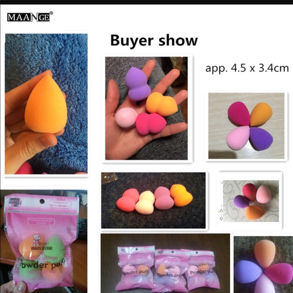 Beauty blender  Sponge Latex Free  4pcs